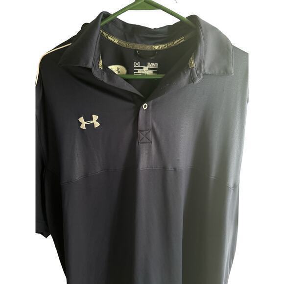 Under‎ Armour Polo ShirtMen size XL Navy Blue short sleeve - Picture 3 of 5
